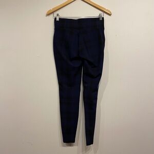 MeMoi Women's Blue Plaid Shaping Slim Leggings Size Small/Medium